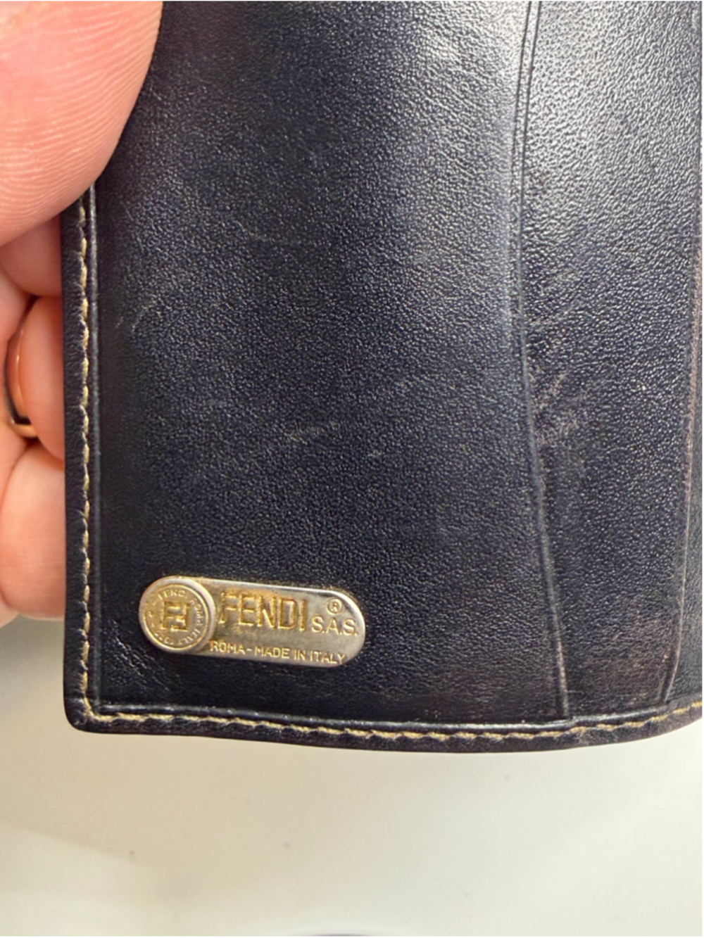 Women's Fendi Checkered Wallet One Size Brown and Black - Picture 7 of 9